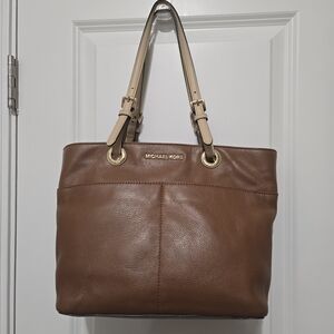 Michael Kors Brown Leather Tote Bag